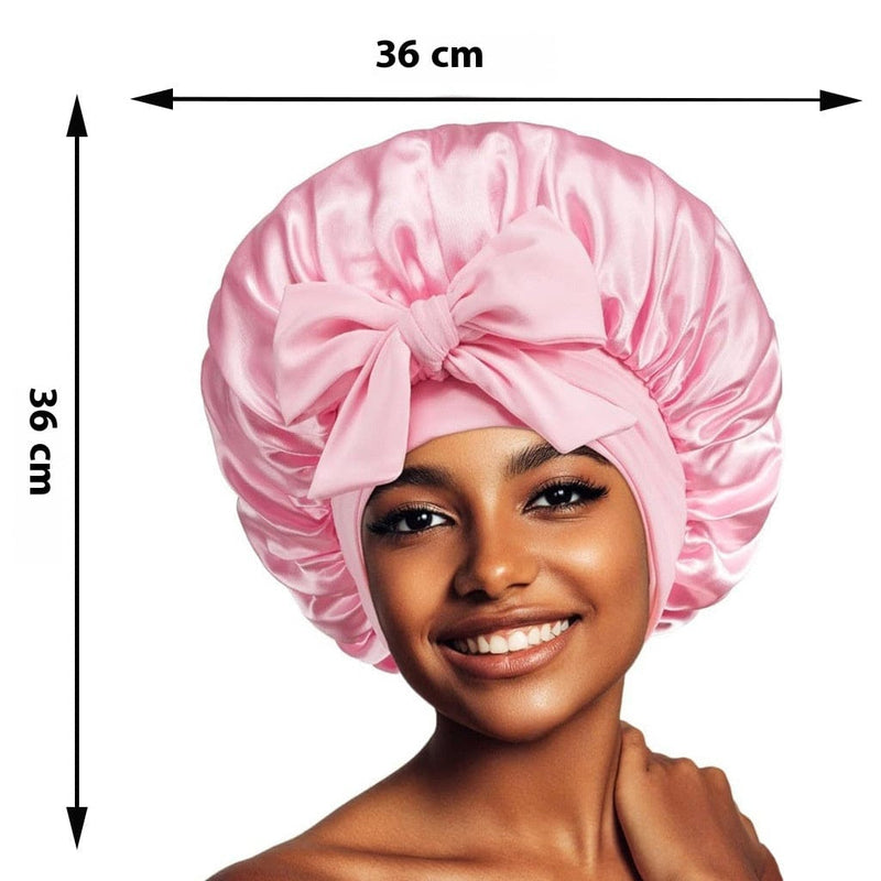 SmoothNight™ - Double Layer Hair Bonnet with Magic Tie Band