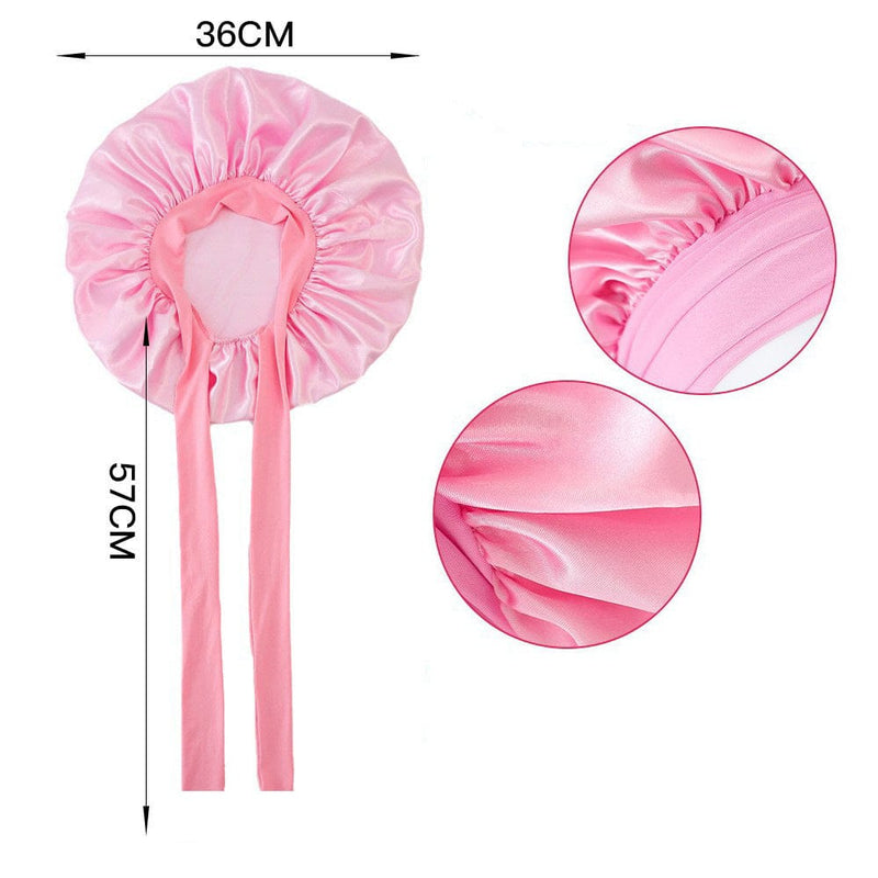 SmoothNight™ - Double Layer Hair Bonnet with Magic Tie Band