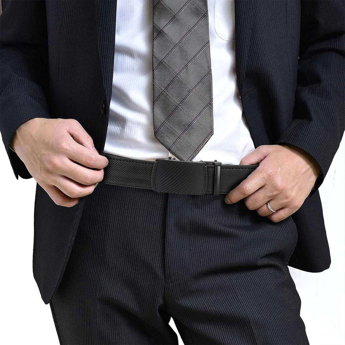 Titan™ - Leather Ratchet Belt With Adjustable Buckle