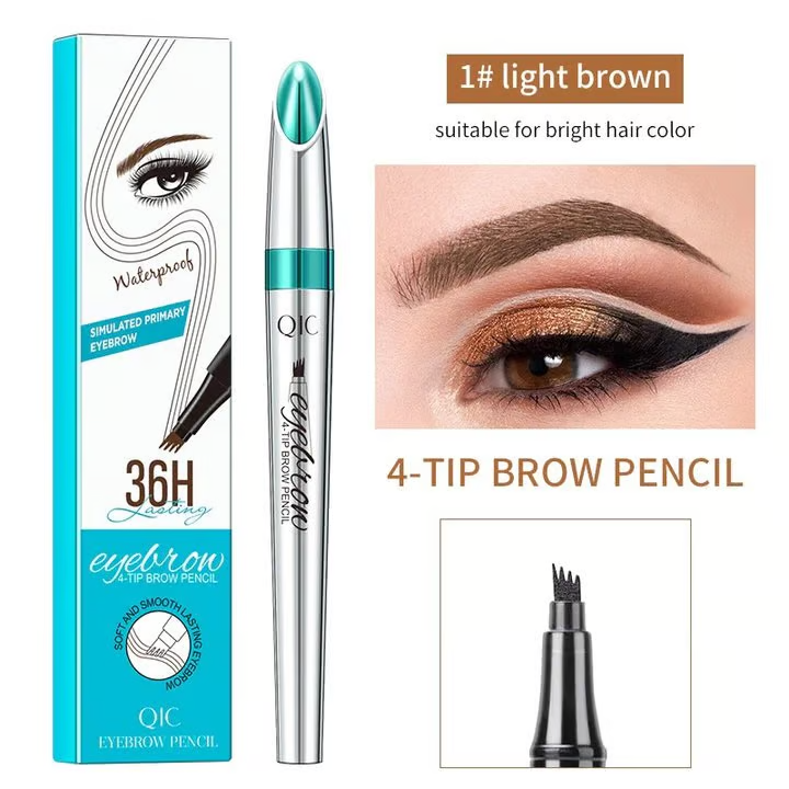 UltraFine™ - 3D Waterproof Microblading Eyebrow Pen 4 Fork Tip Tattoo Pencil (Pack of 2)