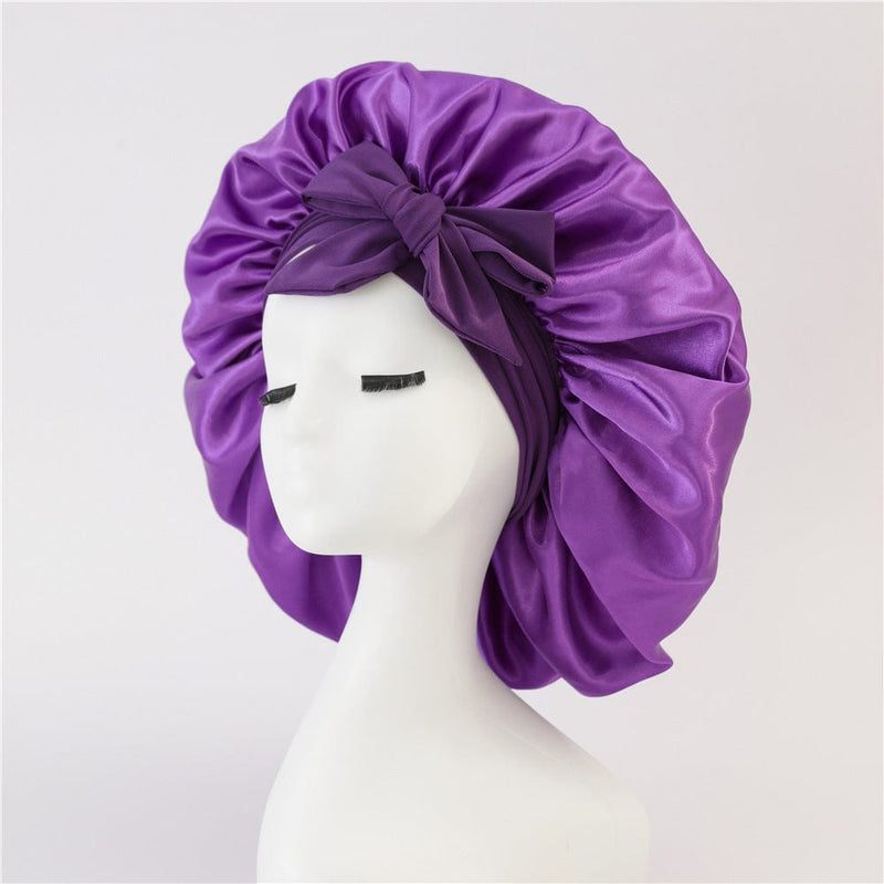 SmoothNight™ - Double Layer Hair Bonnet with Magic Tie Band