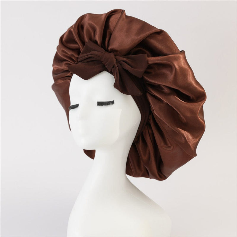 SmoothNight™ - Double Layer Hair Bonnet with Magic Tie Band