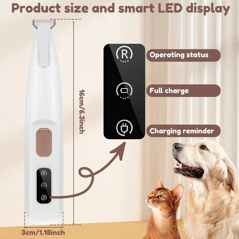 PawPerfect™ - Waterproof Rechargeable Pet Shaver With LED Light