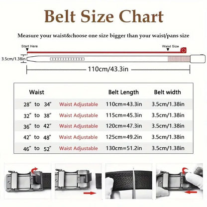 Titan™ - Leather Ratchet Belt With Adjustable Buckle