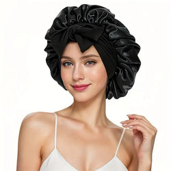 SmoothNight™ - Double Layer Hair Bonnet with Magic Tie Band