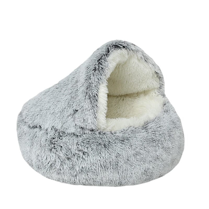 SnuggleCove™ - Plush Fluffy Dog and Cats Round Bed