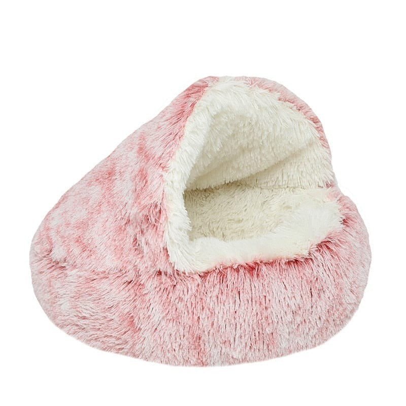 SnuggleCove™ - Plush Fluffy Dog and Cats Round Bed