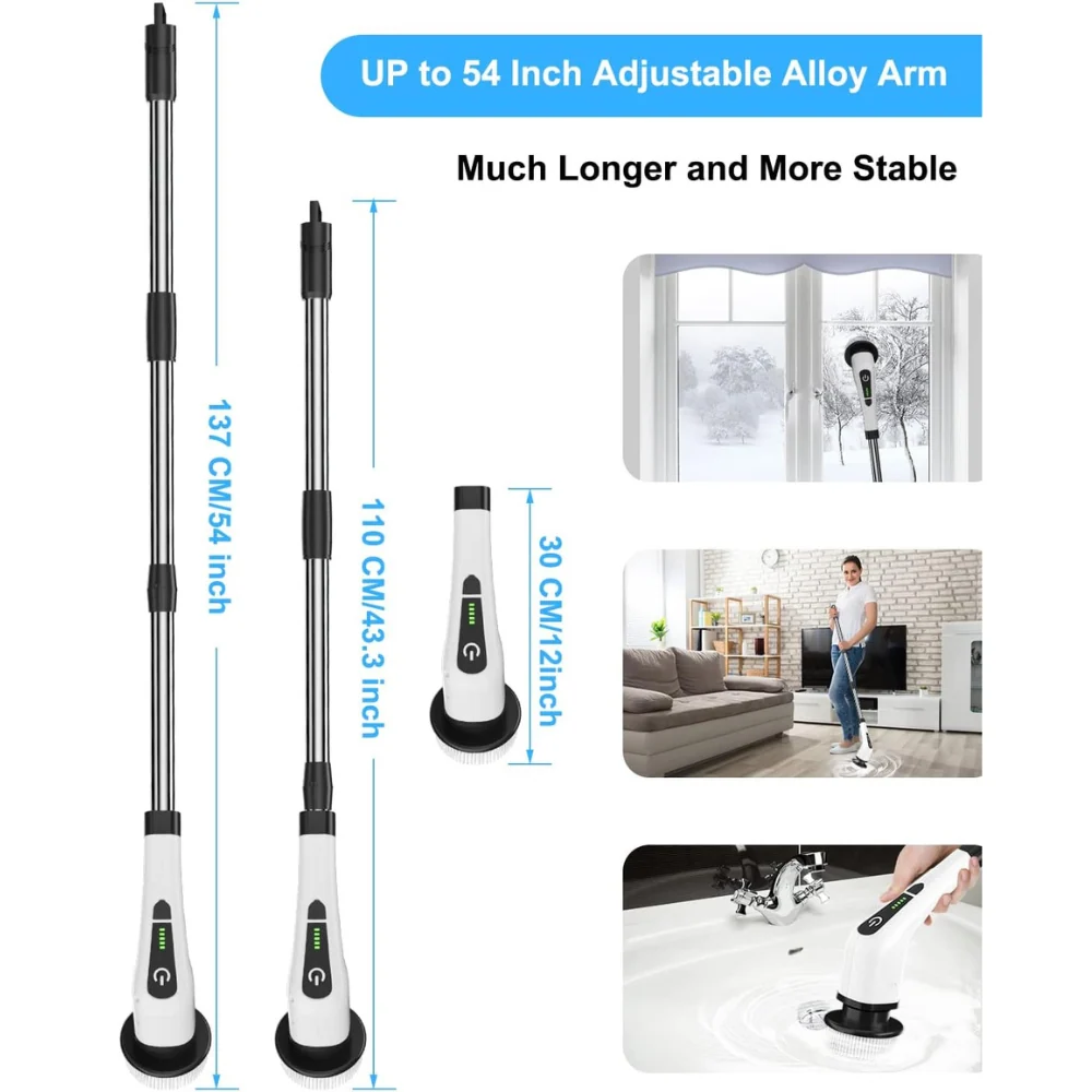 ScrubGo™ - Cordless Electric Spin Scrubber with 9 In 1 Brush Heads