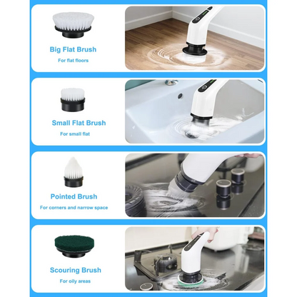 ScrubGo™ - Cordless Electric Spin Scrubber with 9 In 1 Brush Heads