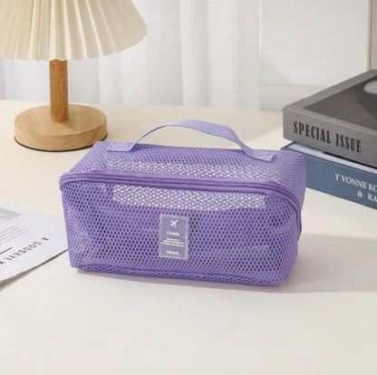 VeaVue™ - Large Mesh Makeup Bag – Lightweight & Big Capacity