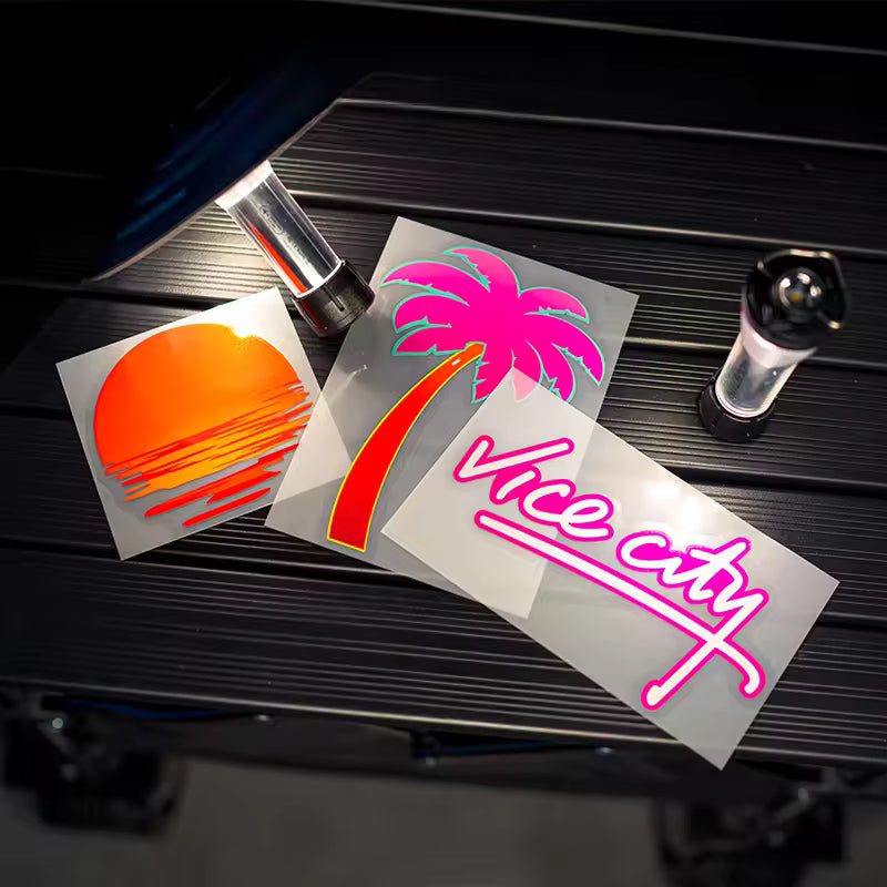 Sunset Vibes Moto & Car Sticker Pack