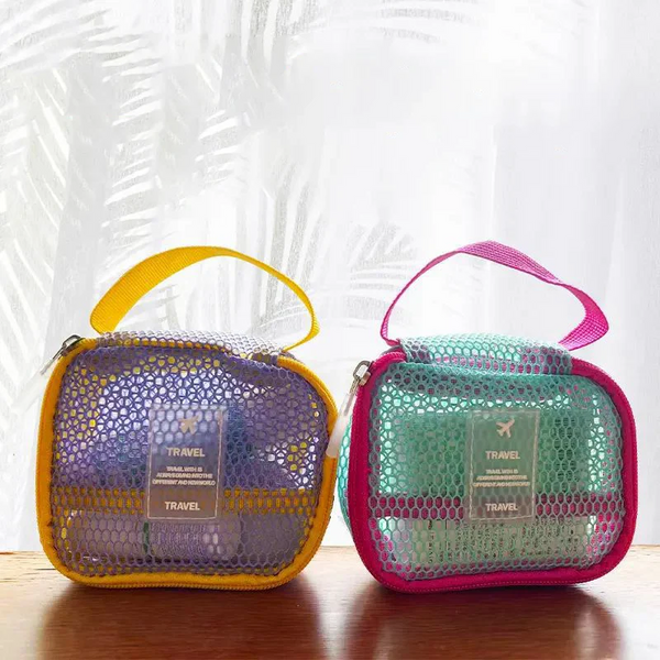VeaVue™ - Large Mesh Makeup Bag – Lightweight & Big Capacity