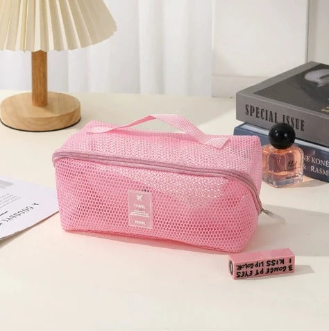 VeaVue™ - Large Mesh Makeup Bag – Lightweight & Big Capacity
