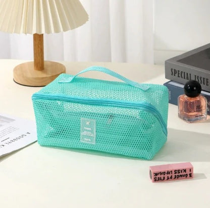 VeaVue™ - Large Mesh Makeup Bag – Lightweight & Big Capacity