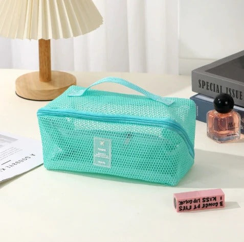 VeaVue™ - Large Mesh Makeup Bag – Lightweight & Big Capacity